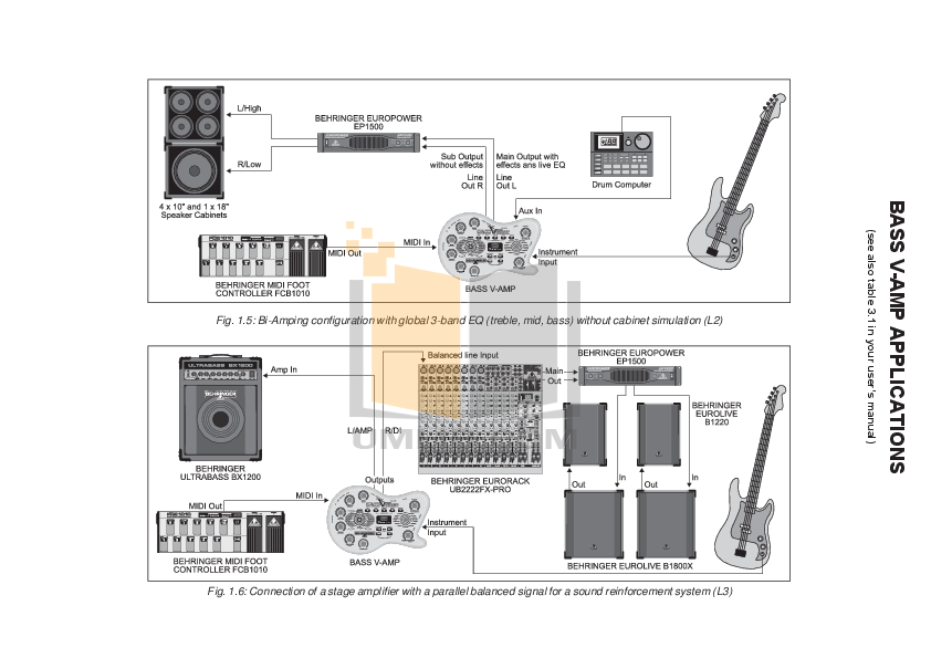 PDF manual for Behringer Amp Bass VAMP